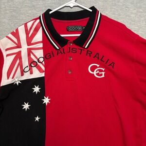 Rare Vintage Coogi Australia Polo  Embroidered Graphic Short Sleeve XXL Men‎